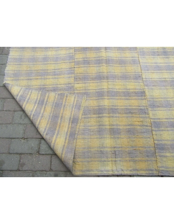 Gray & Yellow Vintage Kilim Textile - 5`3