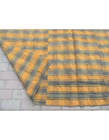 Mustard & Gray Vintage Kilim Textile - 5`11