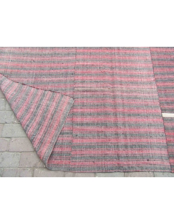 Vintage Striped Kilim Textile - 6`9