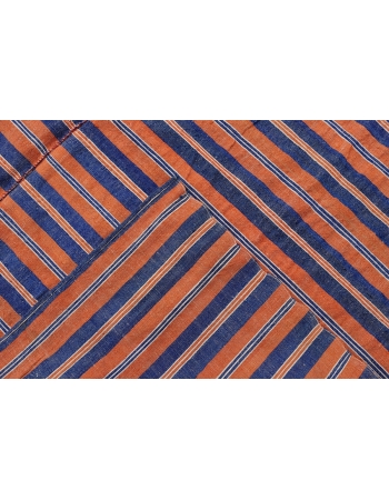 Orange & Blue Vintage Kilim Textiles - 5`2
