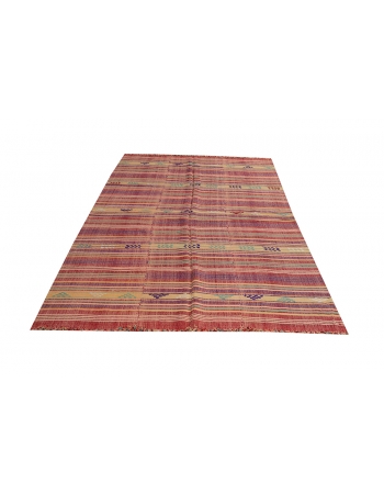 Vintage Decorative Kilim Textiles - 5`5