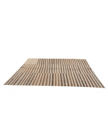 Brown & Ivory Striped Kilim Textiles - 6`3