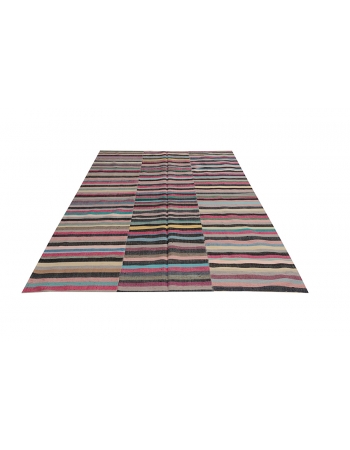 Colorful Striped Kilim Textiles - 5`11