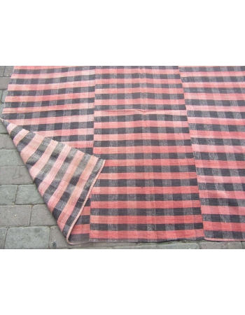 Pink & Gray Vintage Kilim Textile - 5`4