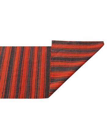 Orange & Dark Gray Kilim Textiles - 1`10