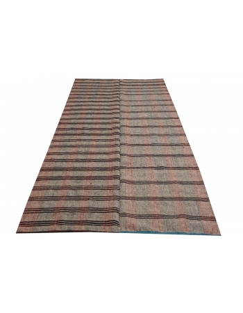 Gray & Brown Vintage Kilim Textiles - 4`4