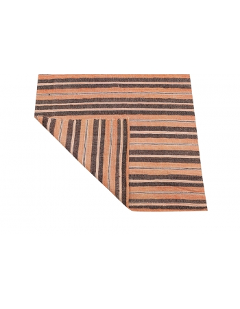 Vintage Orange & Brown Kilim Textiles - 2`6