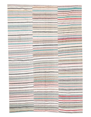 Colorful Striped Kilim Textiles - 6`1" x 9`1"
