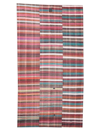 Colorful Vintage Kilim Textiles - 5`11" x 11`4"
