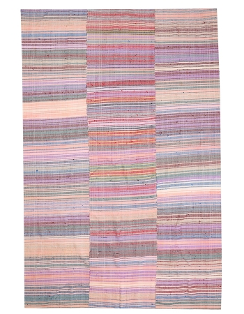 Colorful Vintage Kilim Textiles - 6`8" x 9`9"