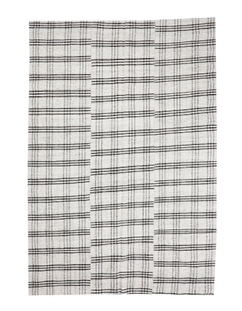 Gray & Black Vintage Kilim Textiles - 6`1" x 9`2"