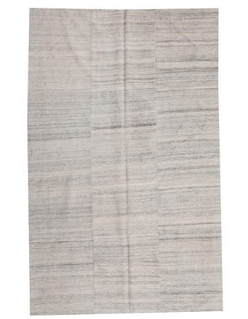 Light Gray Vintage Kilim Textiles - 6`6" x 10`6"