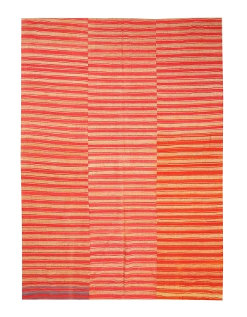 Orange & Mustard Kilim Textiles - 6`5" x 9`7"