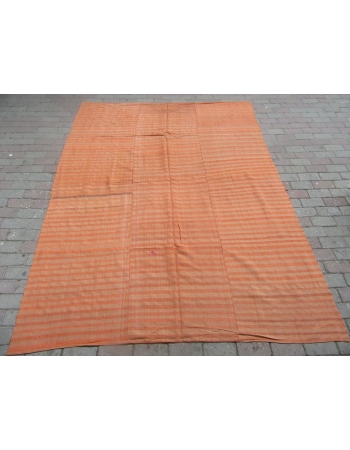 Orange Vintage Kilim Textile - 6`6" x 8`7"