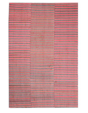 Pink & Brown Kilim Textiles - 5`10" x 8`10"