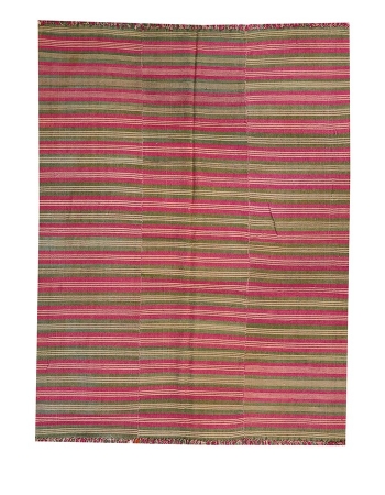 Pink & Green Vintage Kilim Textiles - 5`9