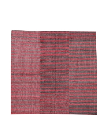 Red & Black Vintage Kilim Textiles - 7`7