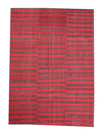 Red & Brown Vintage Kilim Textiles - 6`6" x 8`11"