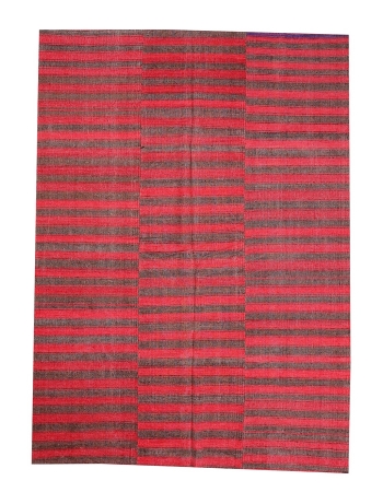 Red & Brown Vintage Kilim Textiles - 6`6