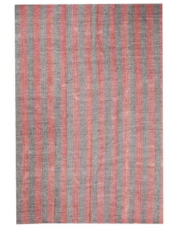 Red & Gray Kilim Textiles - 6`1" x 8`11"