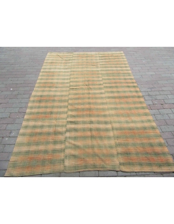 Striped Vintage Kilim Textile - 5`11" x 9`1"