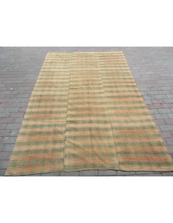 Striped Vintage Kilim Textile - 5`11" x 9`1"