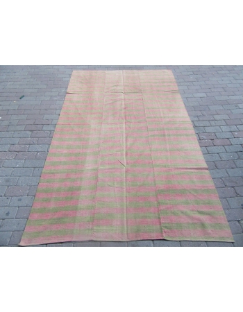 Striped Vintage Kilim Textile - 5`3" x 8`7"