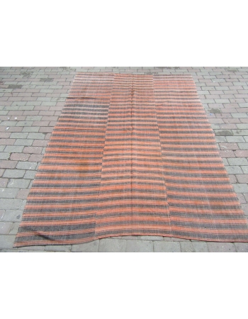 Striped Vintage Kilim Textile - 6`0" x 8`1"