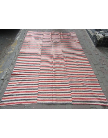 Striped Vintage Kilim Textile - 6`1" x 8`8"