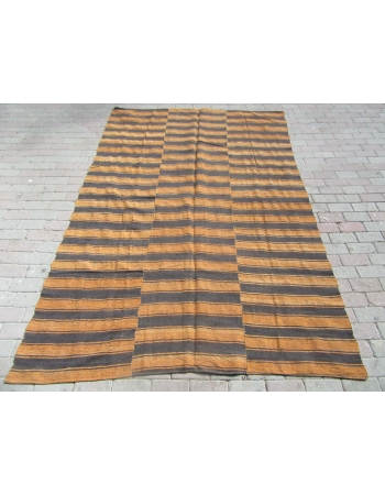 Striped Vintage Kilim Textile - 6`2" x 9`1"