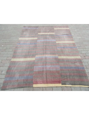 Striped Vintage Kilim Textile - 6`5" x 8`1"
