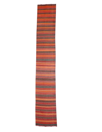 Striped Vintage Kilim Textiles - 2`8" x 17`11"