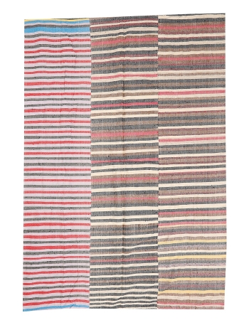 Striped Vintage Kilim Textiles - 6`0" x 9`1"