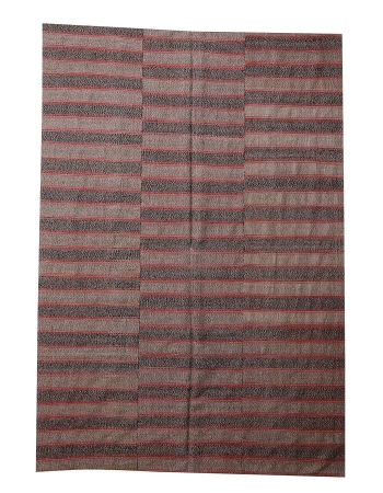 Striped Vintage Kilim Textiles - 6`1" x 8`9"