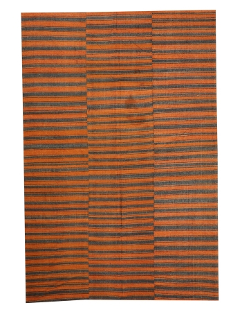 Striped Vintage Kilim Textiles - 6`5" x 9`5"