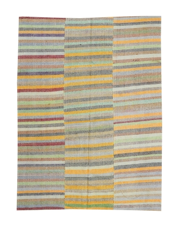Vintage Colorful Kilim Textiles - 5`7" x 7`3"