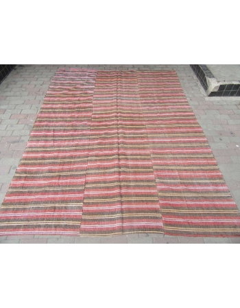 Vintage Decorative Kilim Textile - 6`8" x 8`8"