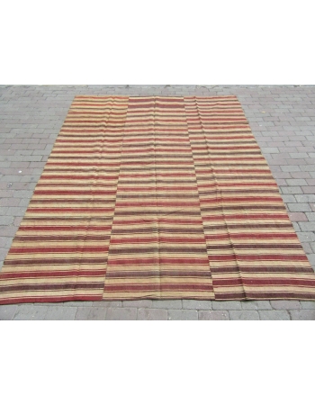 Vintage Decorative Kilim Textile - 7`7" x 9`1"