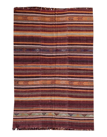 Vintage Decorative Kilim Textiles - 5`5" x 7`8"