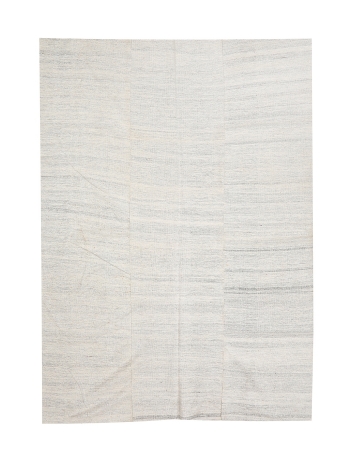 Vintage Gray Kilim Textiles - 6`7" x 8`10"