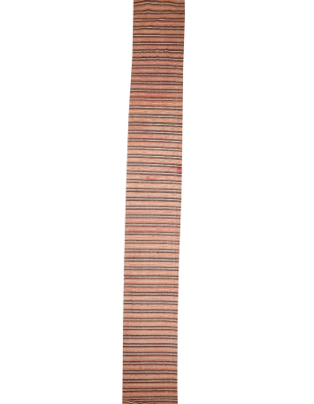 Vintage Orange & Brown Kilim Textiles - 2`6" x 27`11"