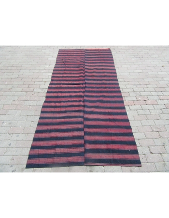 Vintage Striped Kilim Textile - 4`5" x 9`6"