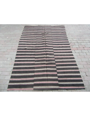 Vintage Striped Kilim Textile - 5`2