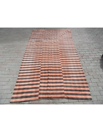 Vintage Striped Kilim Textile - 5`7" x 9`9"