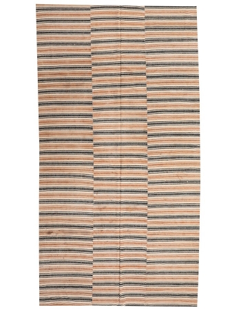 Vintage Striped Kilim Textiles - 5`9" x 10`10"