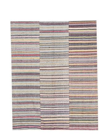 Vintage Striped Kilim Textiles - 6`8