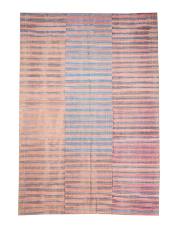 Vintage Striped Kilim Textiles - 6`9" x 9`10"