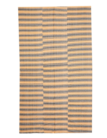 Yellow & Dark Gray Kilim Textiles - 5`7" x 9`10"
