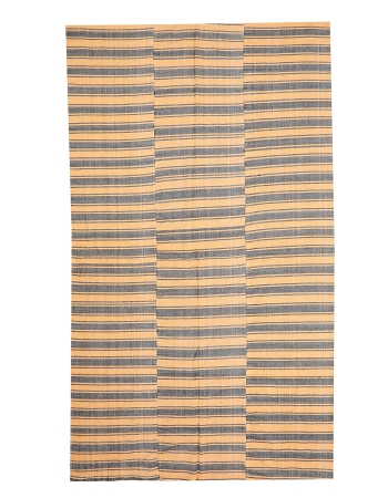 Yellow & Dark Gray Kilim Textiles - 5`7