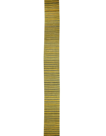 Yellow & Navy Blue Kilim Textiles - 2`2" x 25`11"